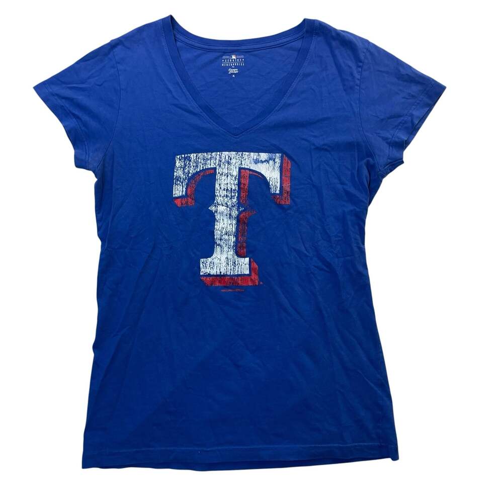 Texas Rangers MLB Genuine Merchandise V-Neck T-Shirt Women’s XL - Picture 1 of 6